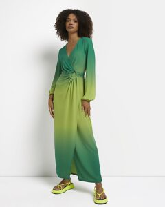 green ombre maxi dress